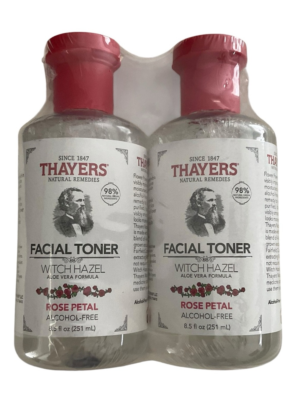 THAYERS Rose Petal Facial Toner Witch Hazel Aloe Vera Formula Alcohol Free NWT
